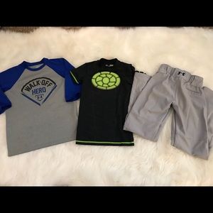 Boys under armour baseball practice gear